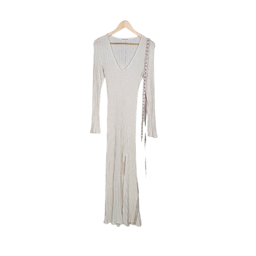 Reformation Lemon Dress Cream Midi Size XL - Picture 3 of 8